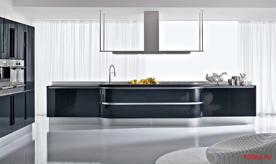 Кухня Pedini Artika (Линейная композиция, блестящий лак)